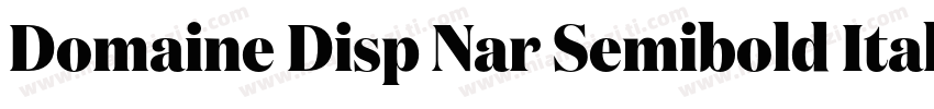 Domaine Disp Nar Semibold Italic字体转换